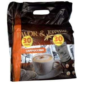 Favor Cappuccino megazak (pads + topping) 30 pads
