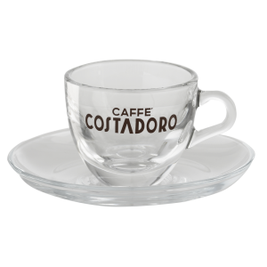 Costadoro espresso kop en schotel glas